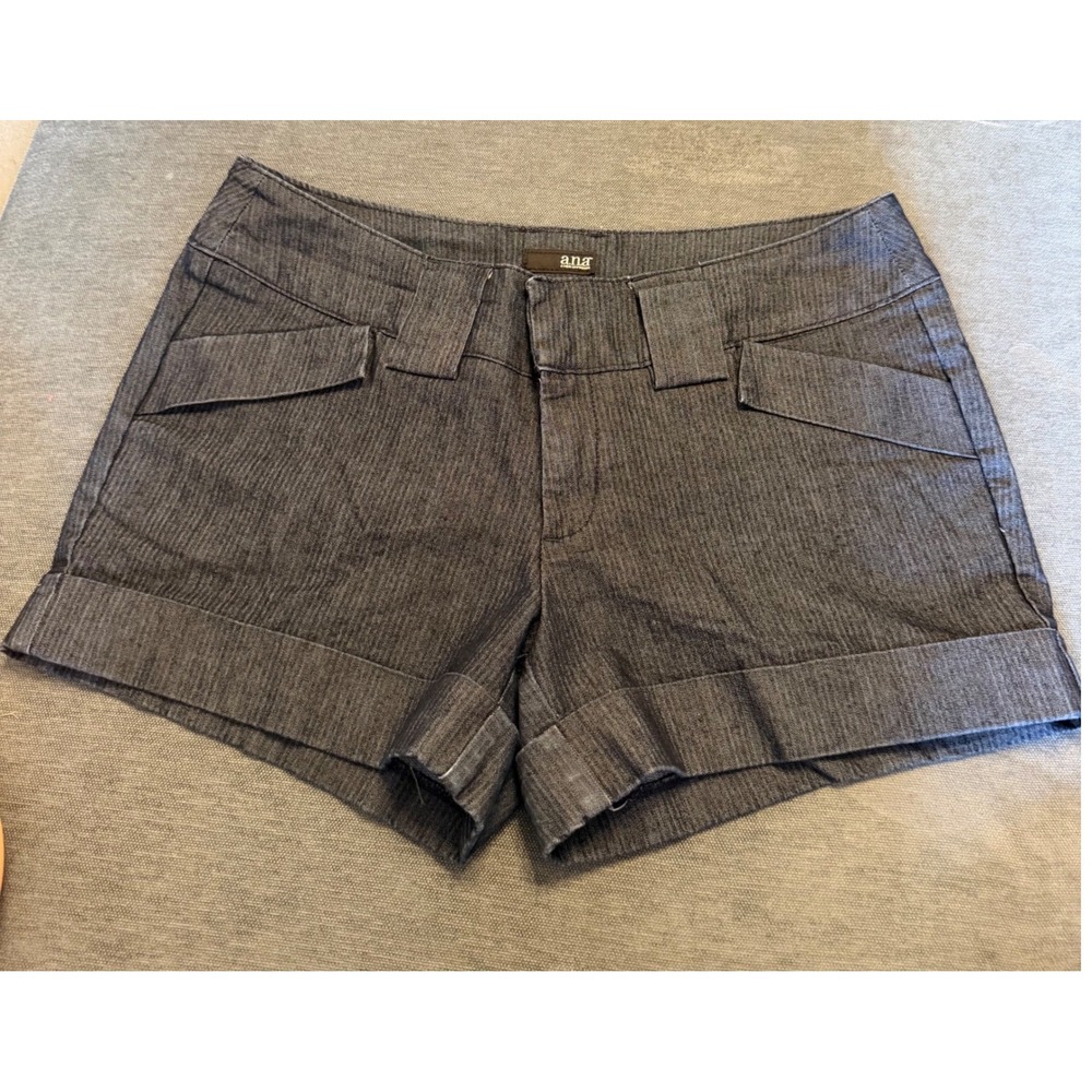 a.n.a A New Approach Womens Cuffed Denim Shorts‎ Dark Wash Blue Size 12